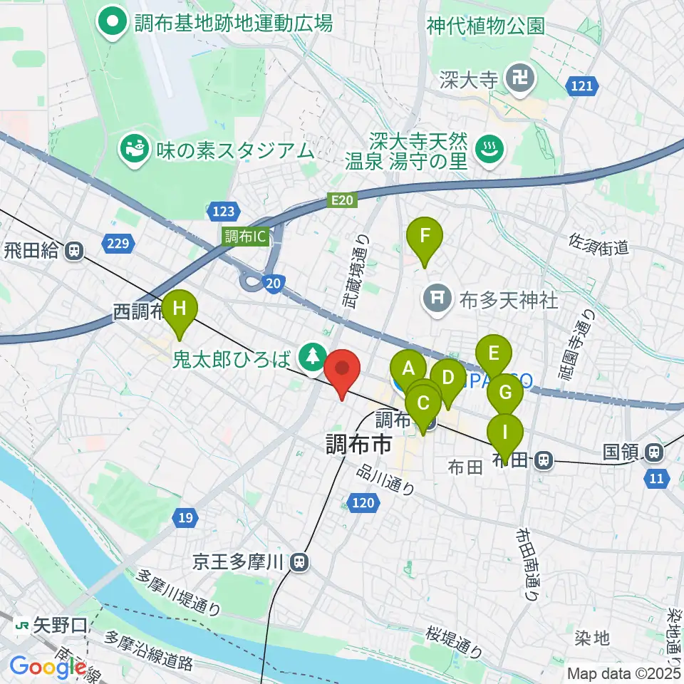サン・ミュージックスタジオ周辺のホテル一覧地図