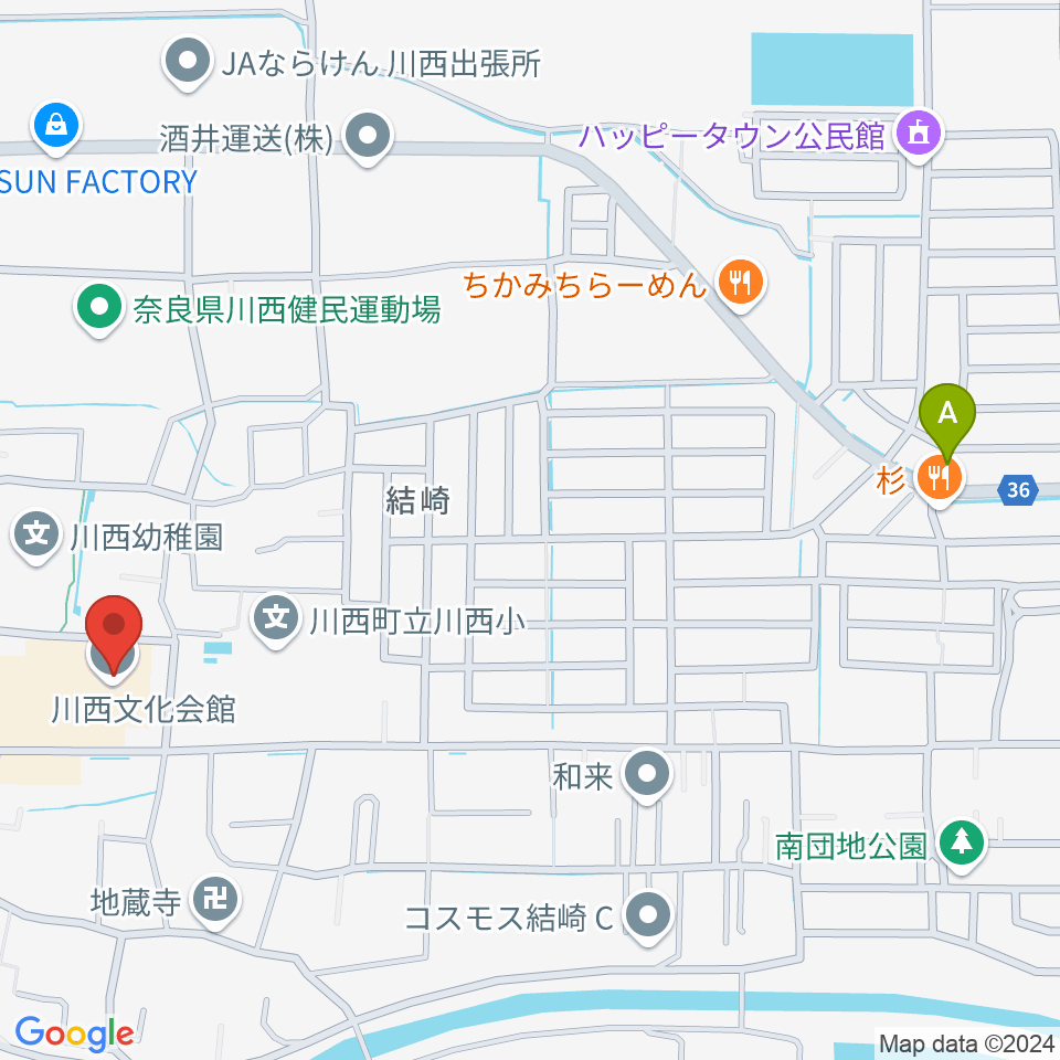 川西文化会館周辺のホテル一覧地図