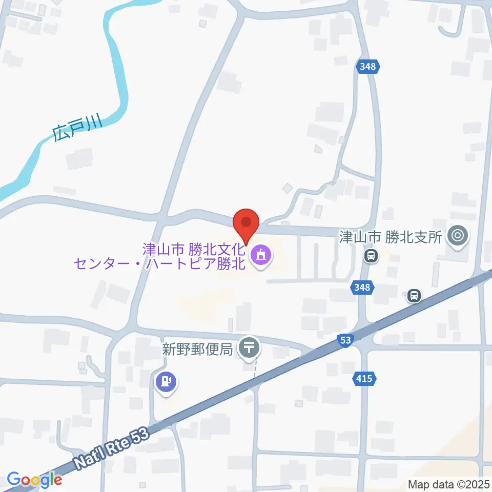 津山市勝北文化センター周辺のホテル一覧地図