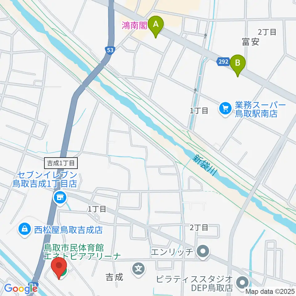 鳥取市民体育館エネトピアアリーナ周辺のホテル一覧地図