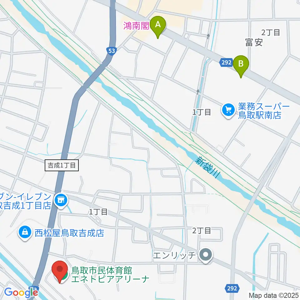 鳥取市民体育館エネトピアアリーナ周辺のホテル一覧地図