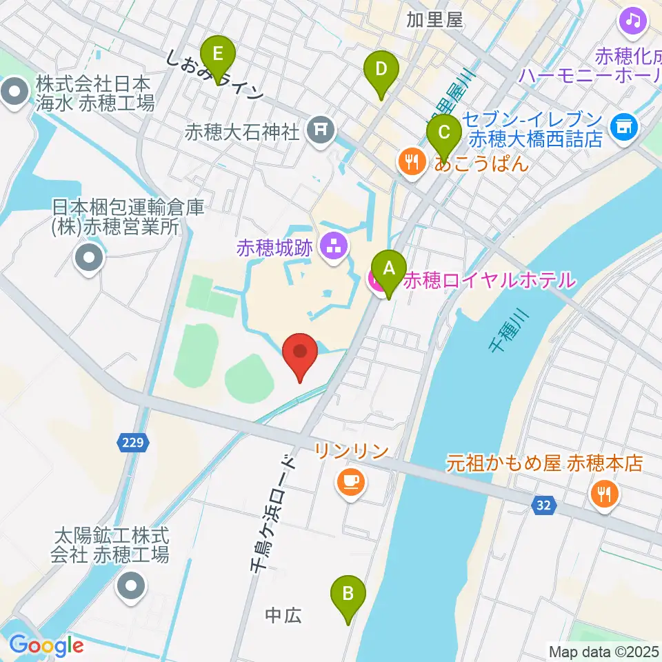 品川リフラ赤穂市民総合体育館周辺のホテル一覧地図