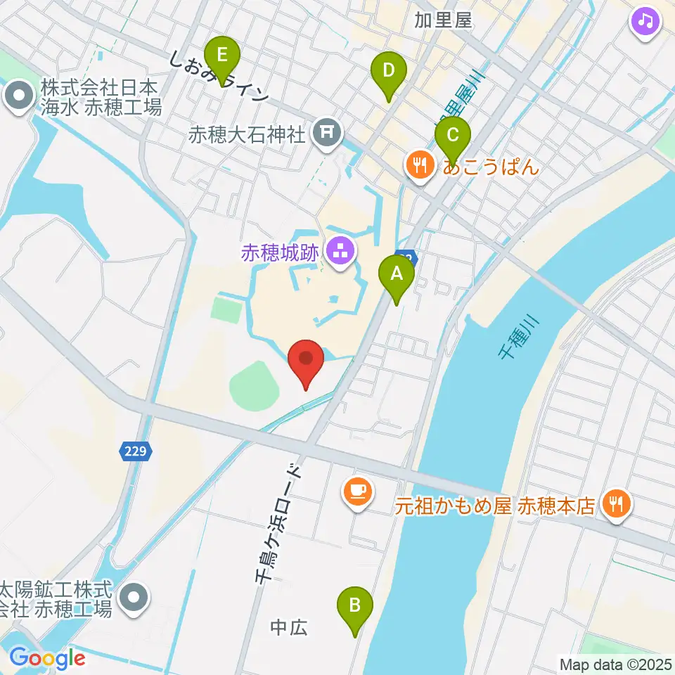品川リフラ赤穂市民総合体育館周辺のホテル一覧地図