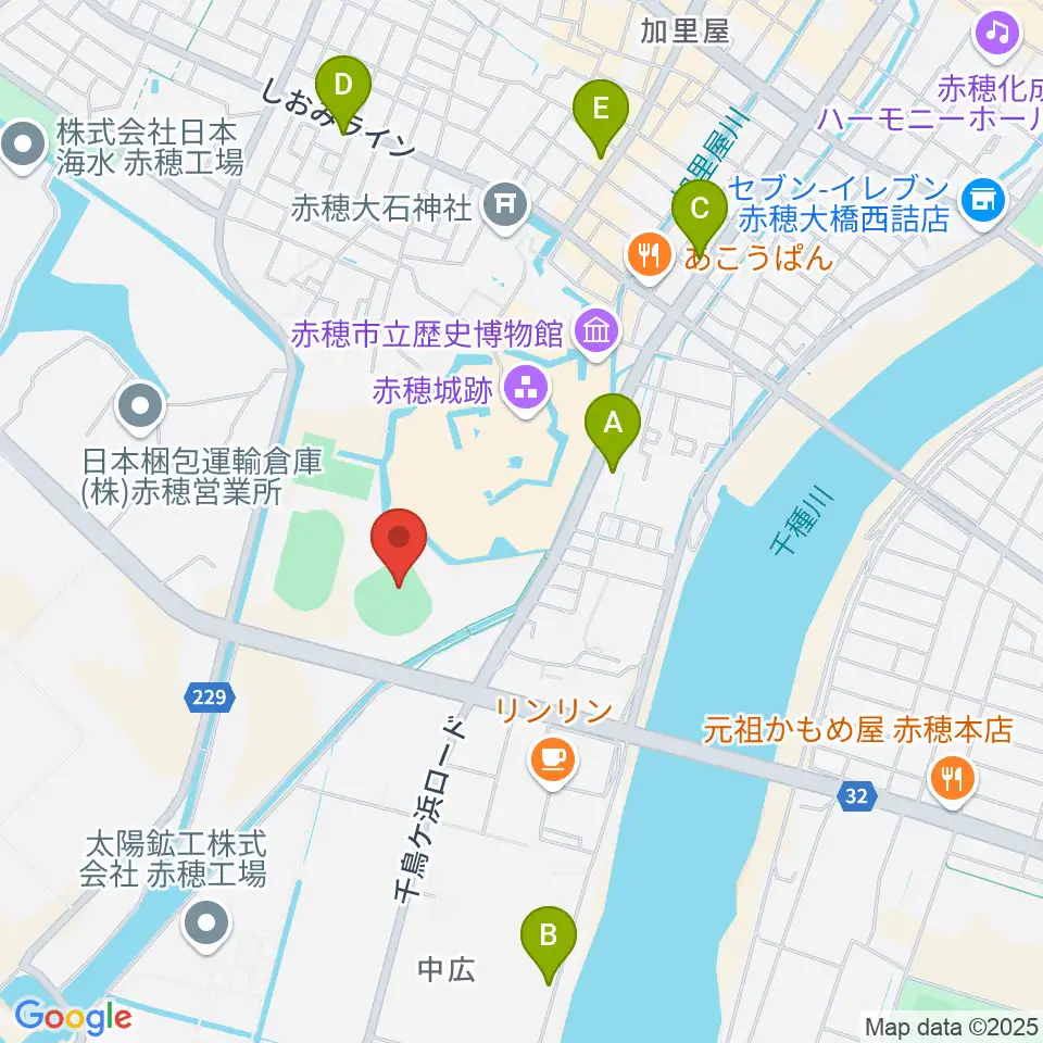 赤穂トラストホープ球場周辺のホテル一覧地図