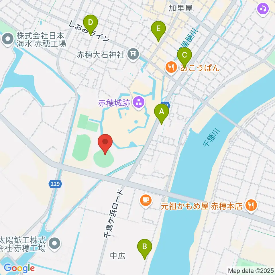 赤穂トラストホープ球場周辺のホテル一覧地図