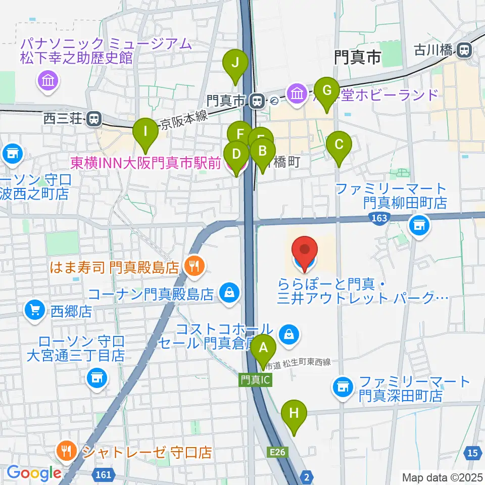 TOHOシネマズ ららぽーと門真周辺のホテル一覧地図