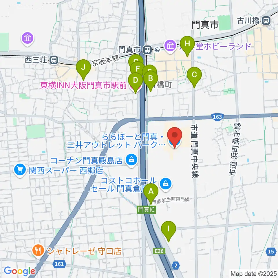 TOHOシネマズ ららぽーと門真周辺のホテル一覧地図