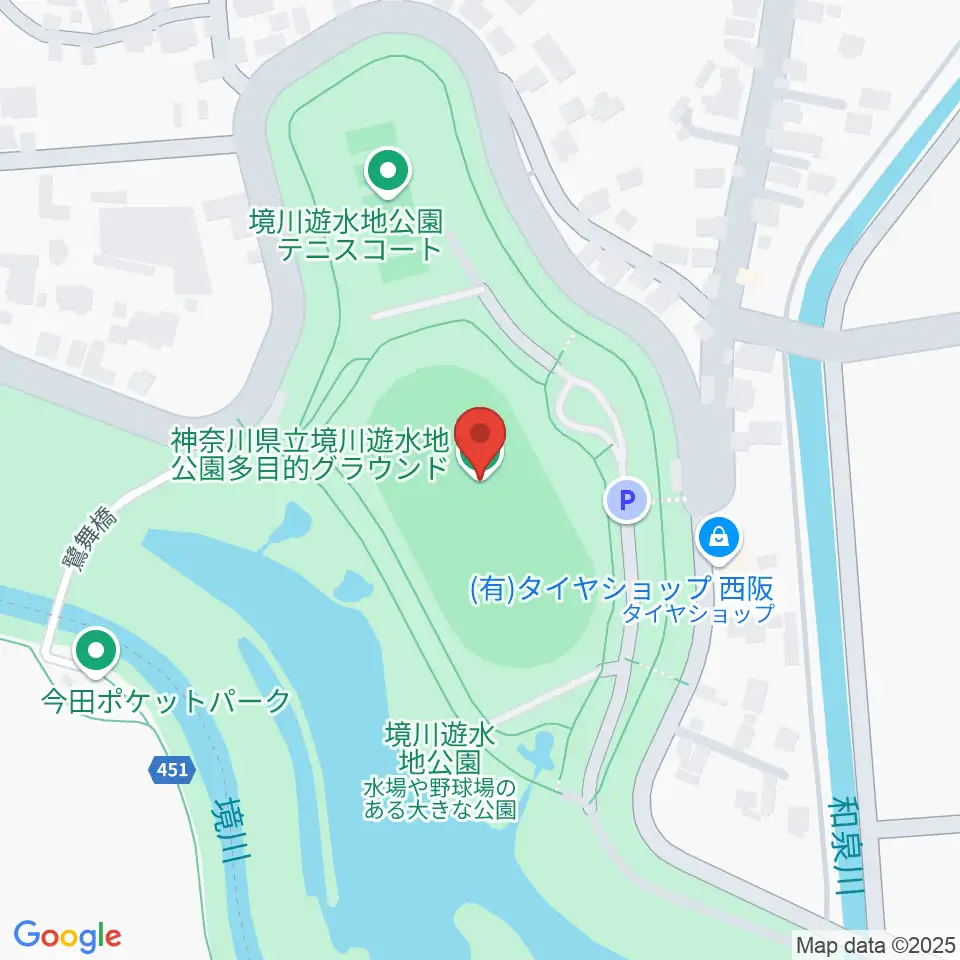 境川遊水地公園多目的グラウンド周辺のホテル一覧地図