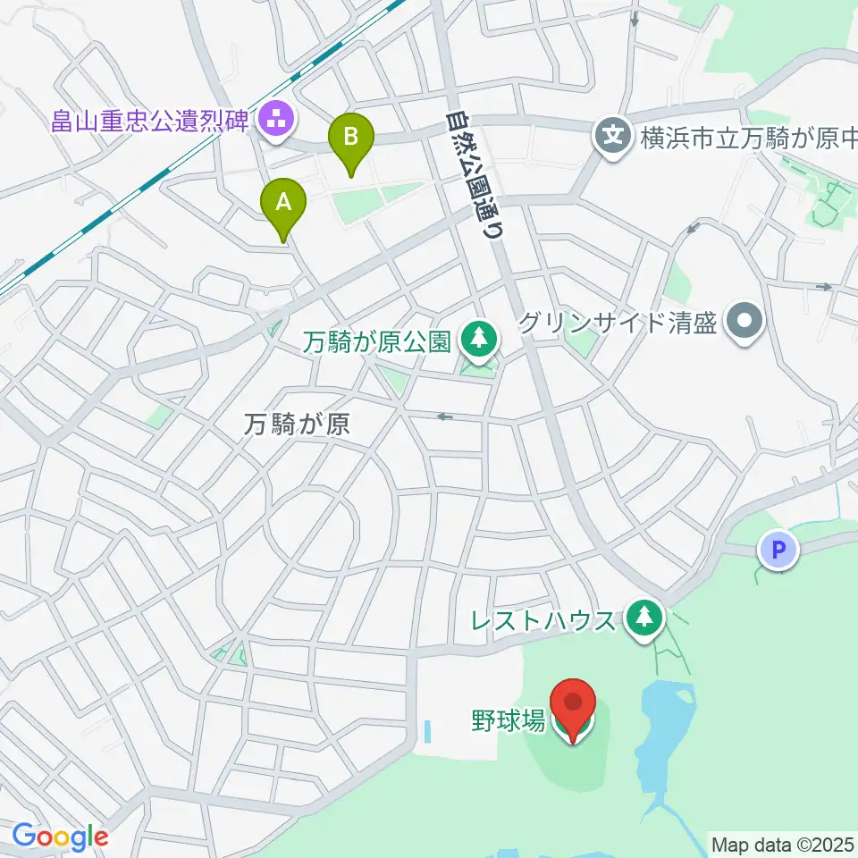 こども自然公園野球場周辺のホテル一覧地図