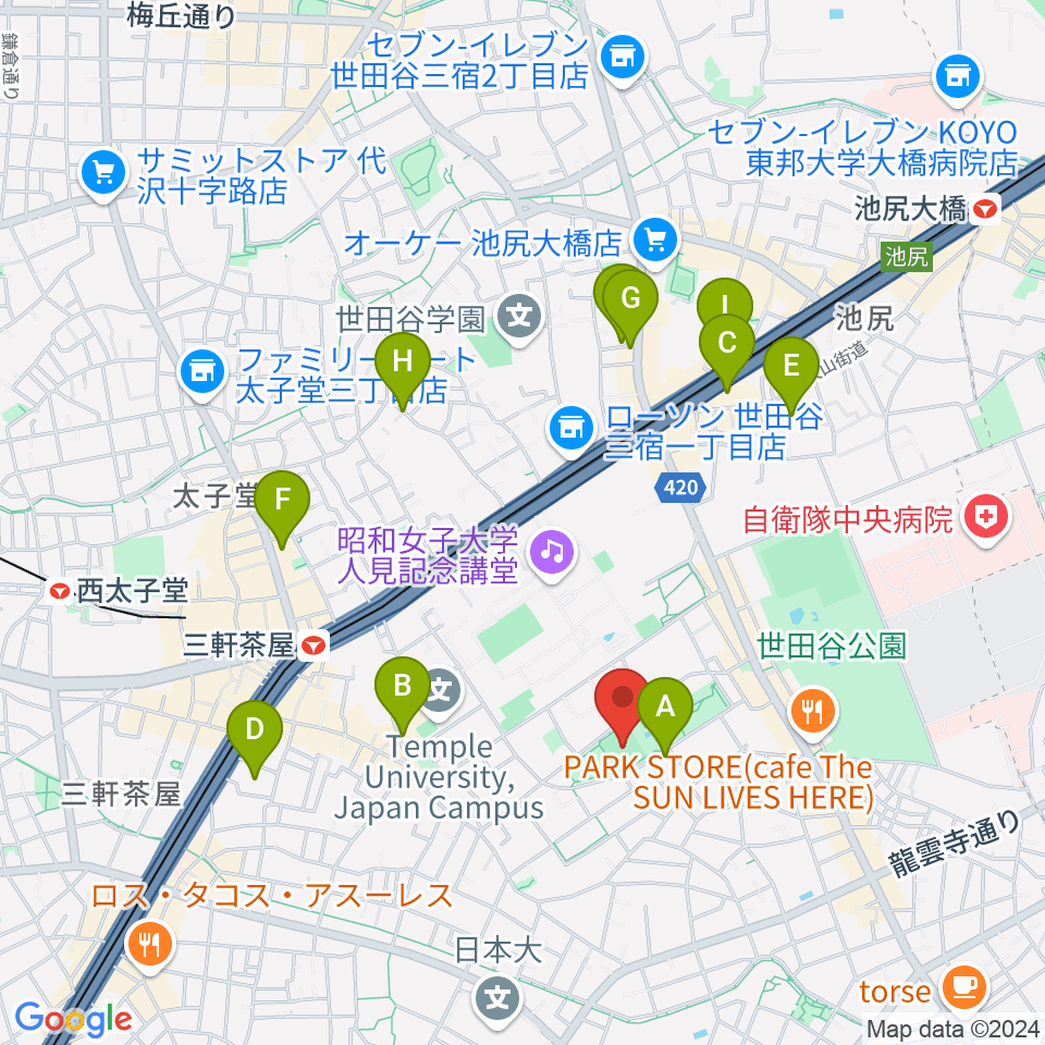 こどものひろば公園 少年野球場周辺のホテル一覧地図