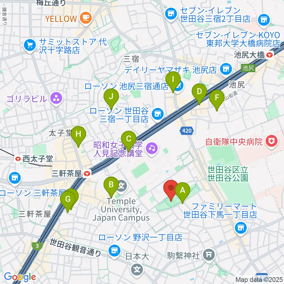 こどものひろば公園 少年野球場周辺のホテル一覧地図