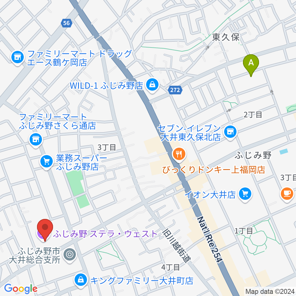 ふじみ野ステラ・ウェスト周辺のホテル一覧地図