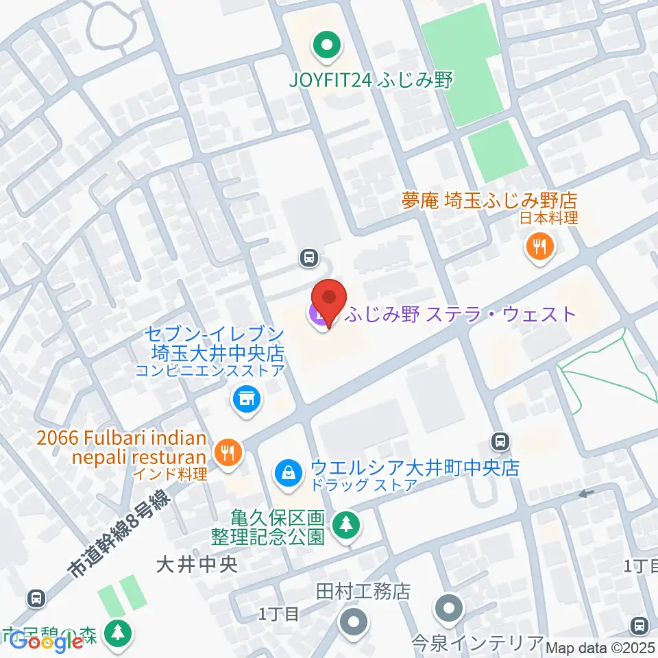 ふじみ野ステラ・ウェスト周辺のホテル一覧地図