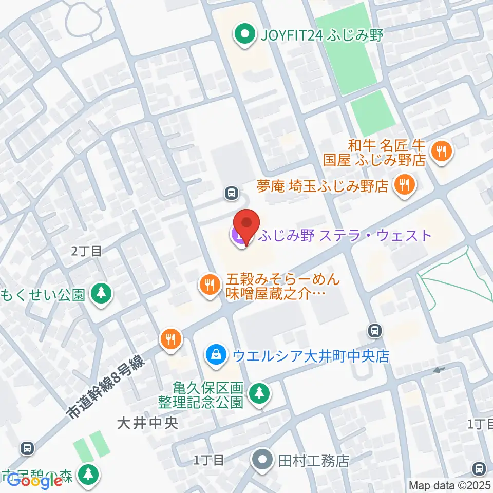 ふじみ野ステラ・ウェスト周辺のホテル一覧地図