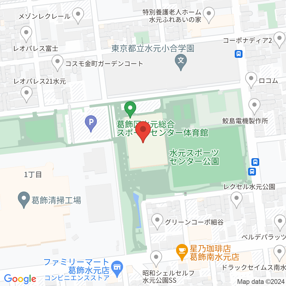 水元総合スポーツセンター周辺のホテル一覧地図