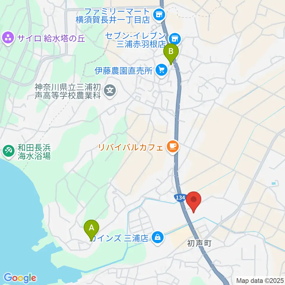 三浦市総合体育館 潮風アリーナ周辺のホテル一覧地図