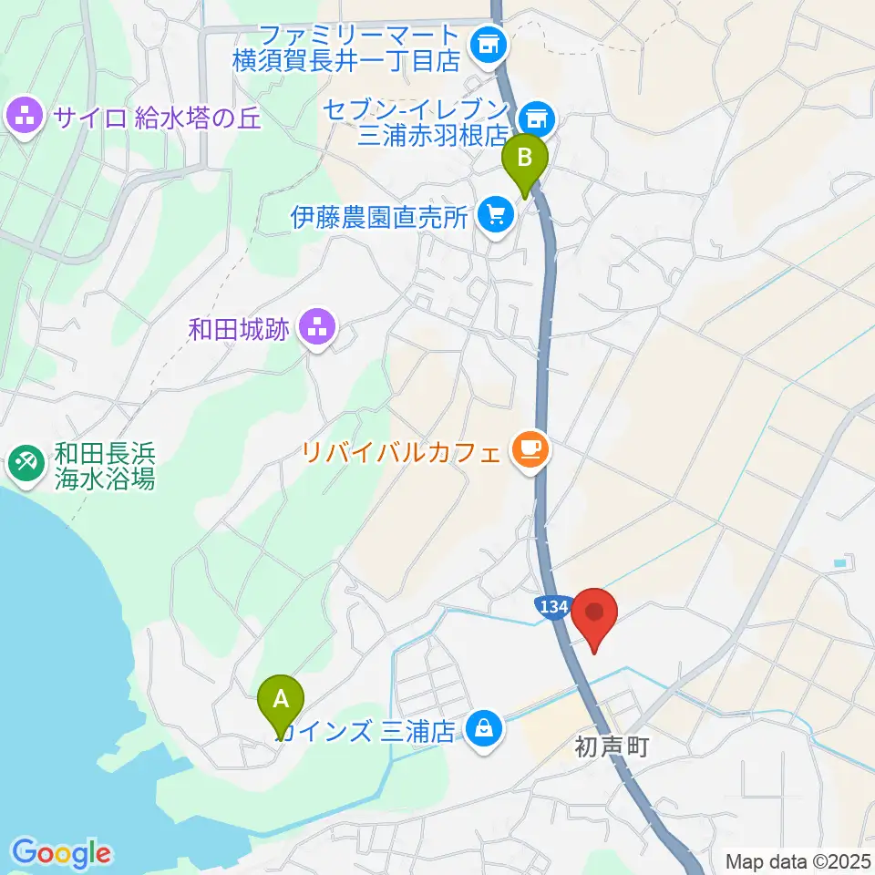三浦市総合体育館 潮風アリーナ周辺のホテル一覧地図