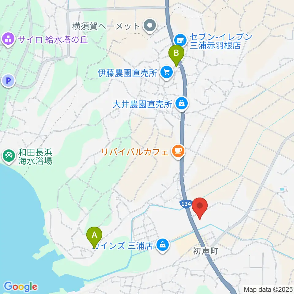 三浦市総合体育館 潮風アリーナ周辺のホテル一覧地図