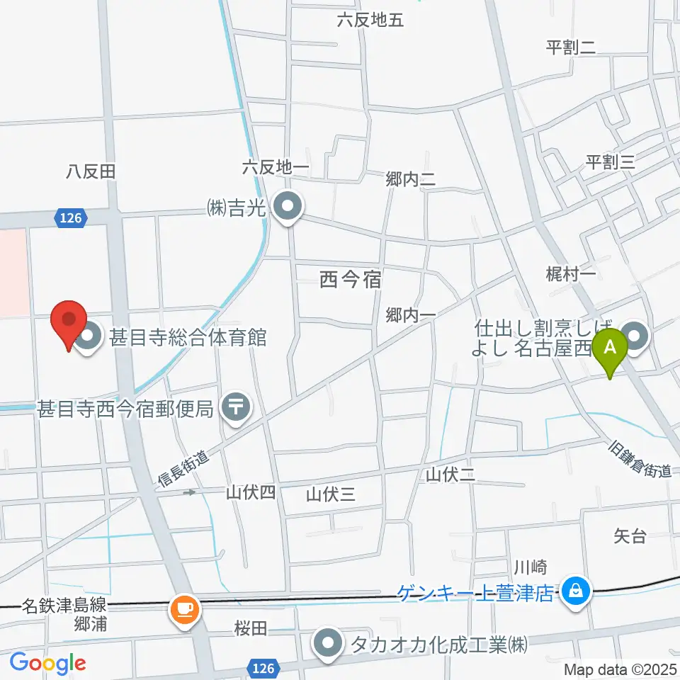 あま市甚目寺総合体育館周辺のホテル一覧地図