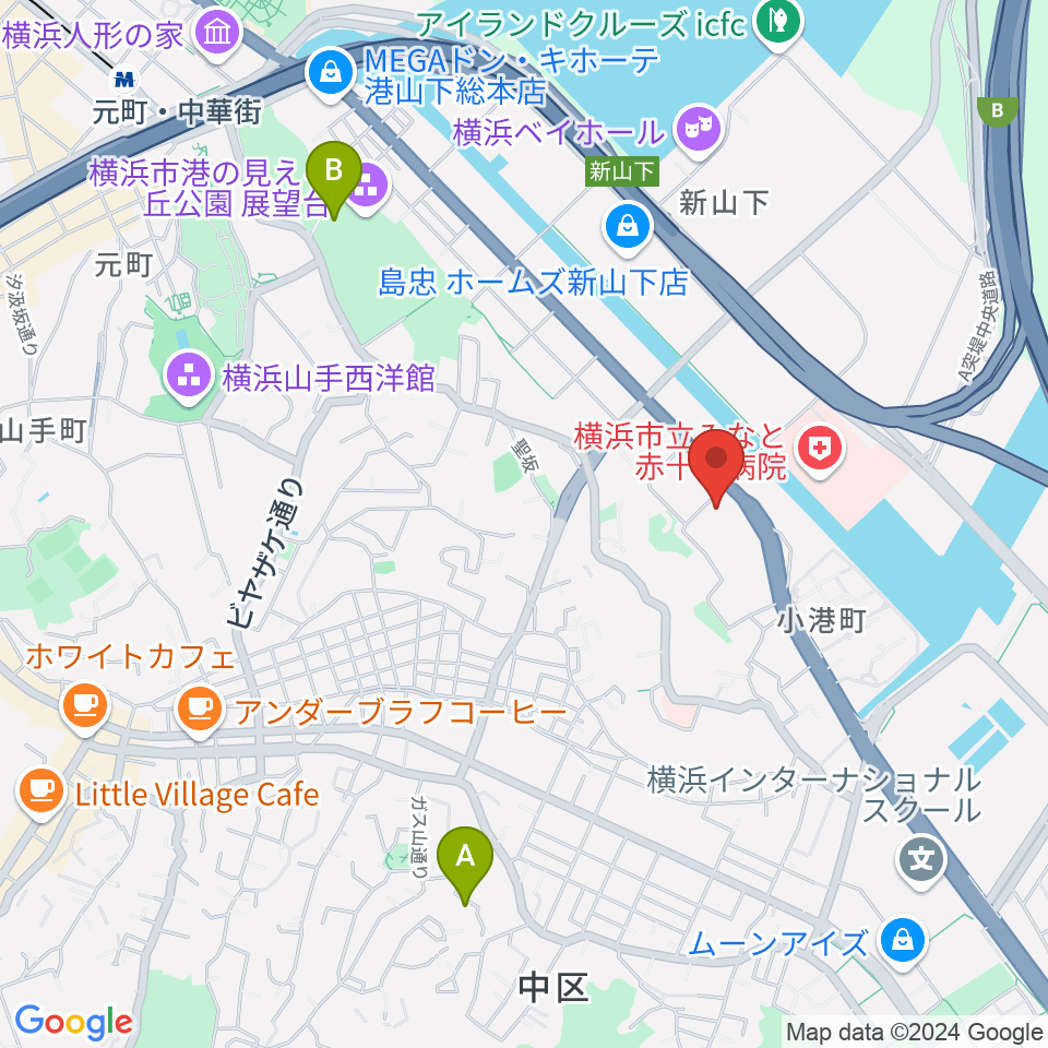 横浜市中スポーツセンター周辺のホテル一覧地図