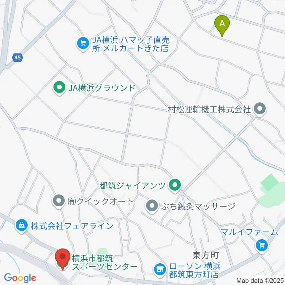 横浜市都筑スポーツセンター周辺のホテル一覧地図