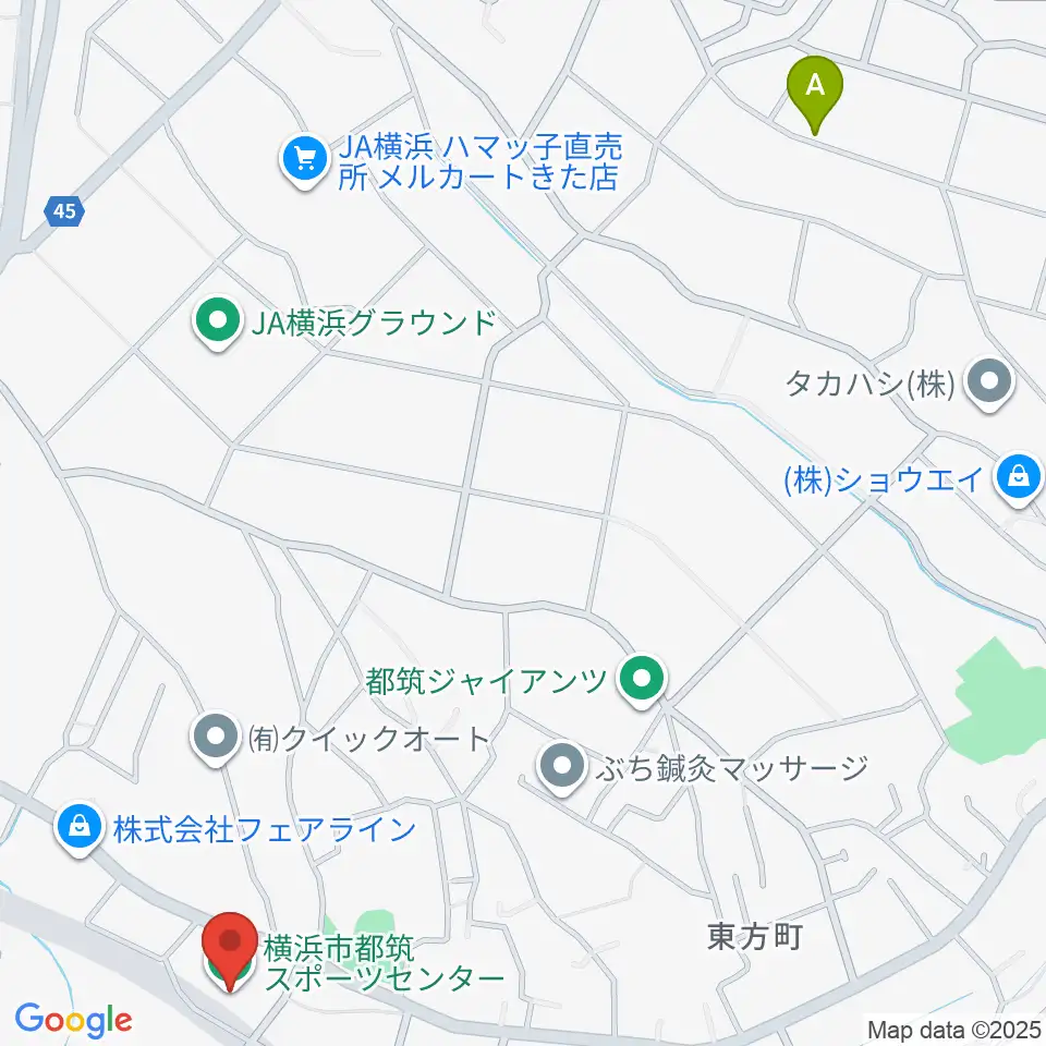 横浜市都筑スポーツセンター周辺のホテル一覧地図