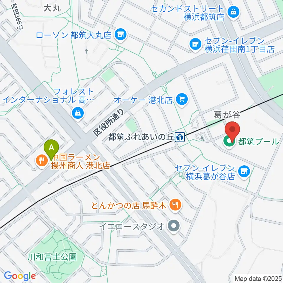 横浜市都筑プール周辺のホテル一覧地図