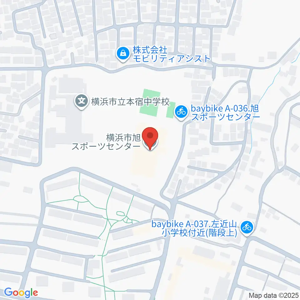 横浜市旭スポーツセンター周辺のホテル一覧地図
