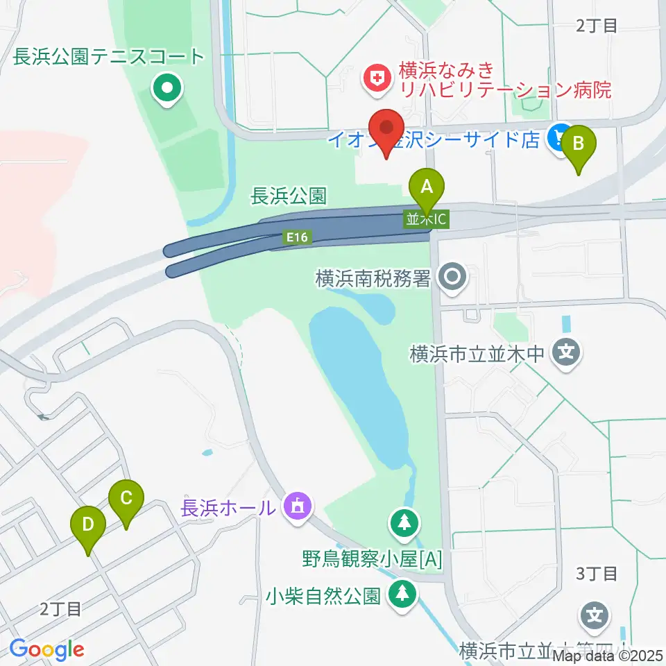 横浜市金沢スポーツセンター周辺のホテル一覧地図