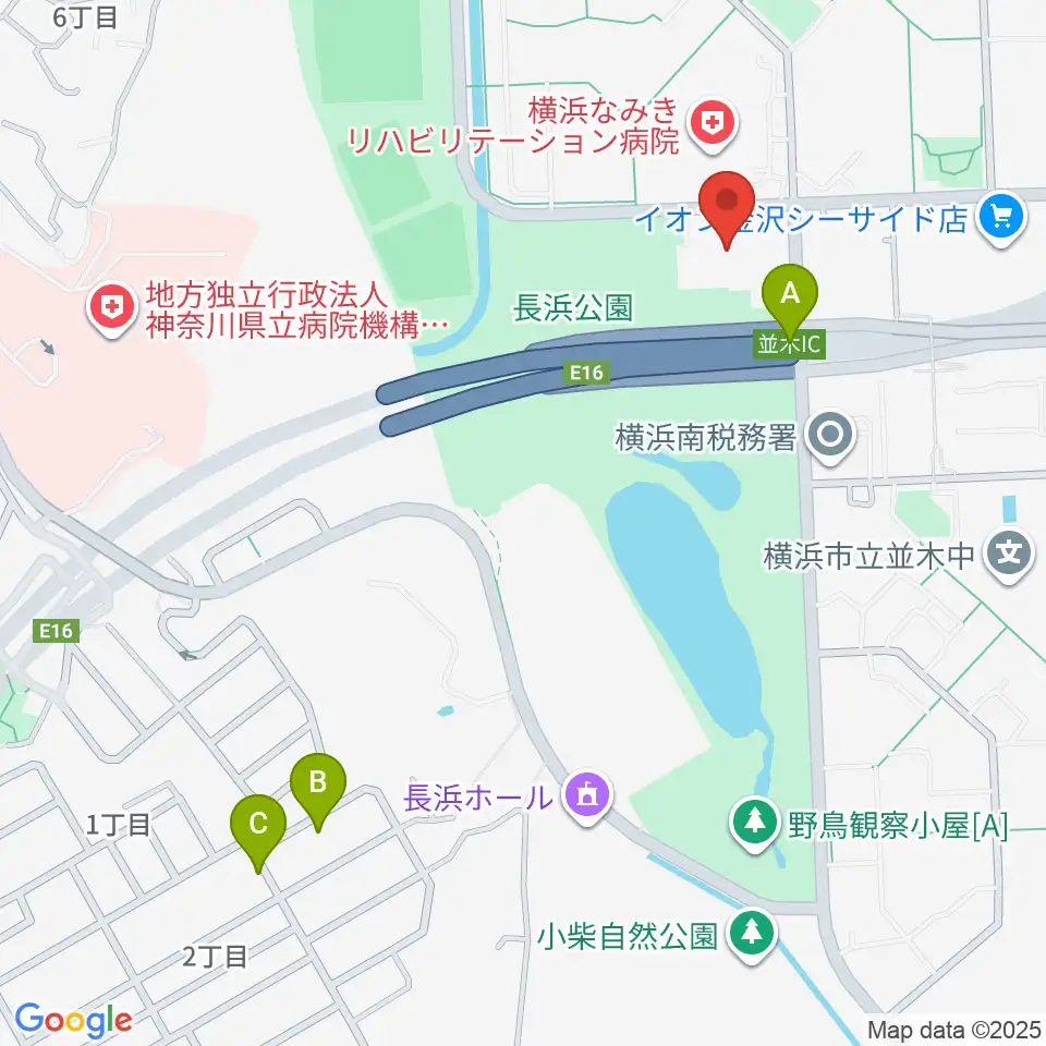 横浜市金沢スポーツセンター周辺のホテル一覧地図