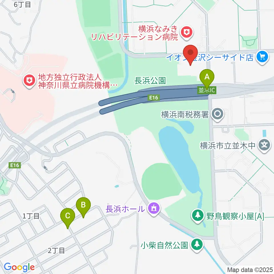 横浜市金沢スポーツセンター周辺のホテル一覧地図