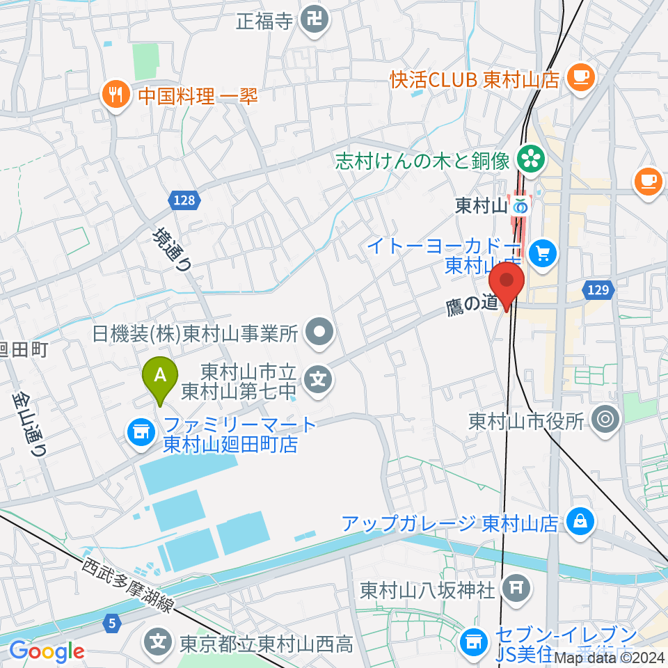 サウンド・スクエア東村山店周辺のホテル一覧地図