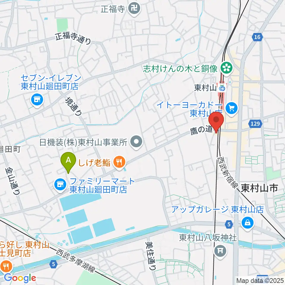 サウンド・スクエア東村山店周辺のホテル一覧地図