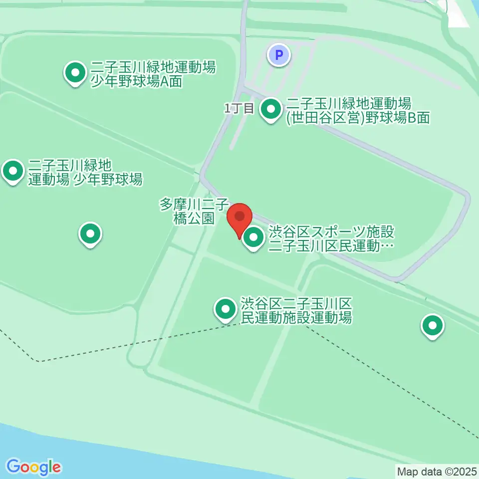 二子玉川区民運動施設周辺のホテル一覧地図