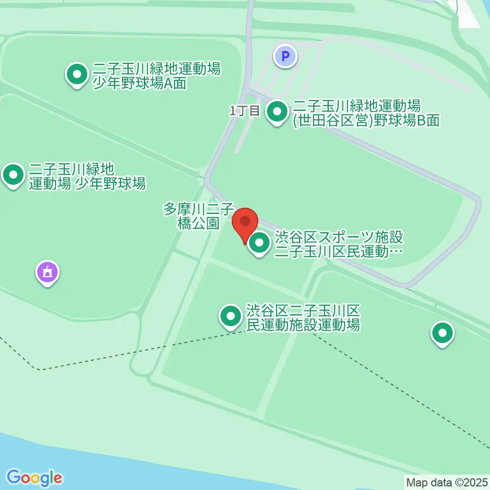 二子玉川区民運動施設周辺のホテル一覧地図