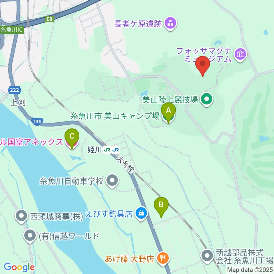 長者ケ原考古館周辺のホテル一覧地図