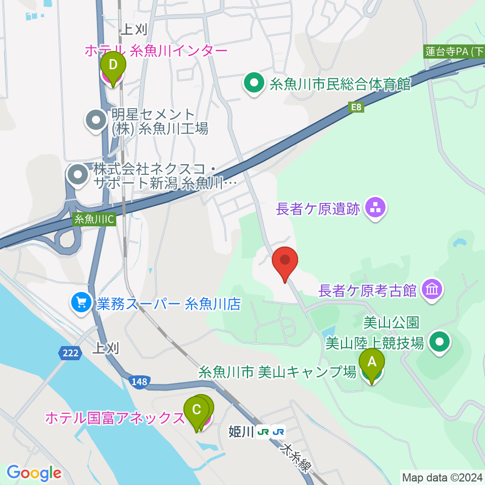 美山多目的グラウンド周辺のホテル一覧地図