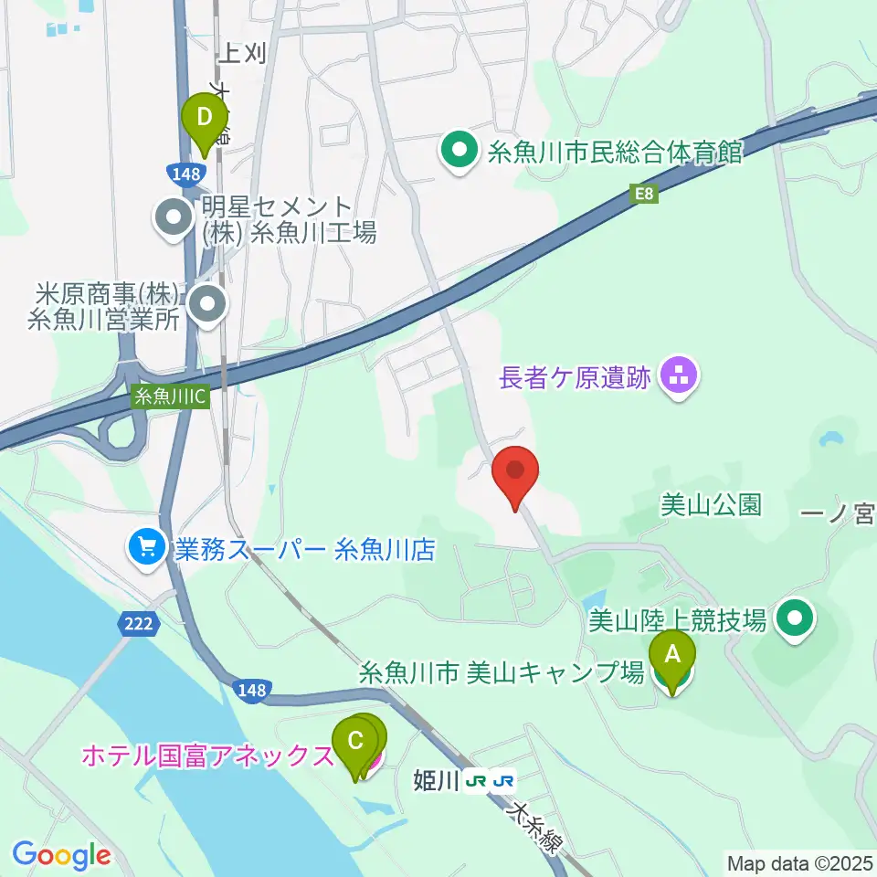 美山多目的グラウンド周辺のホテル一覧地図