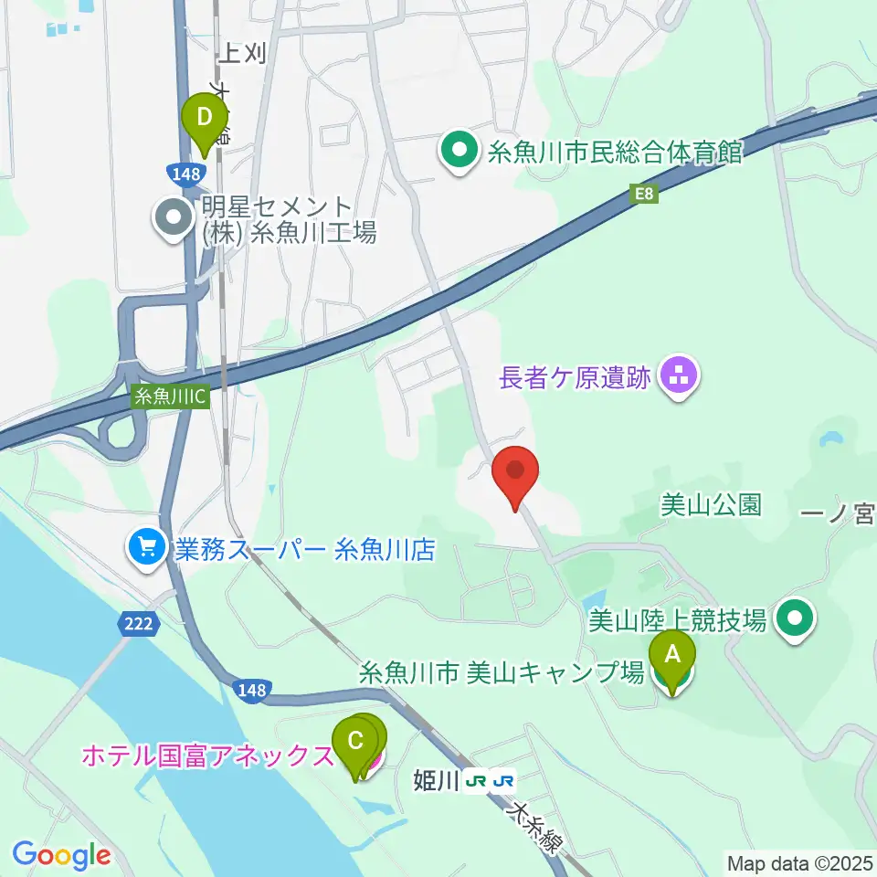 美山多目的グラウンド周辺のホテル一覧地図