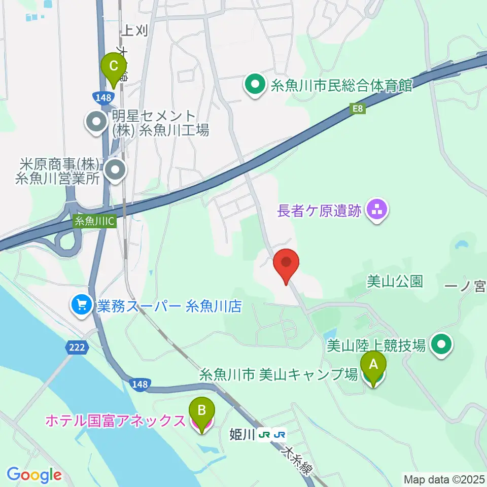 美山多目的グラウンド周辺のホテル一覧地図