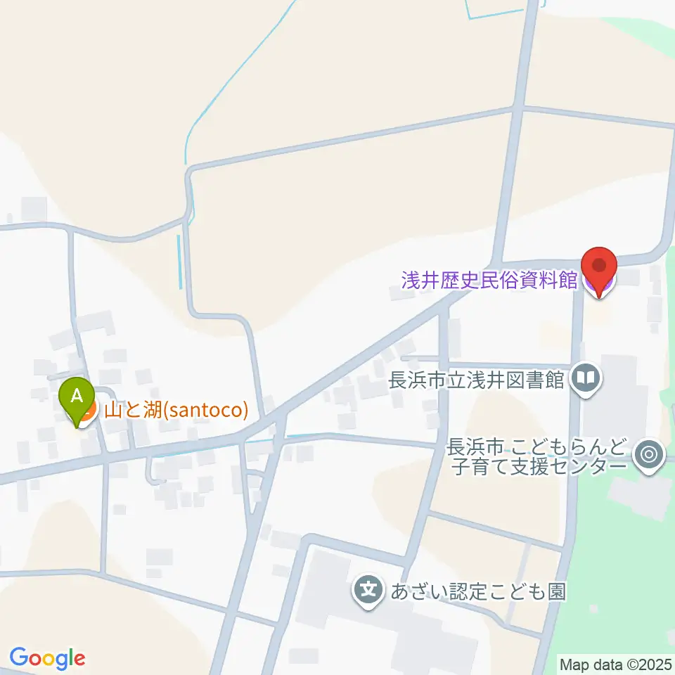 浅井歴史民俗資料館周辺のホテル一覧地図