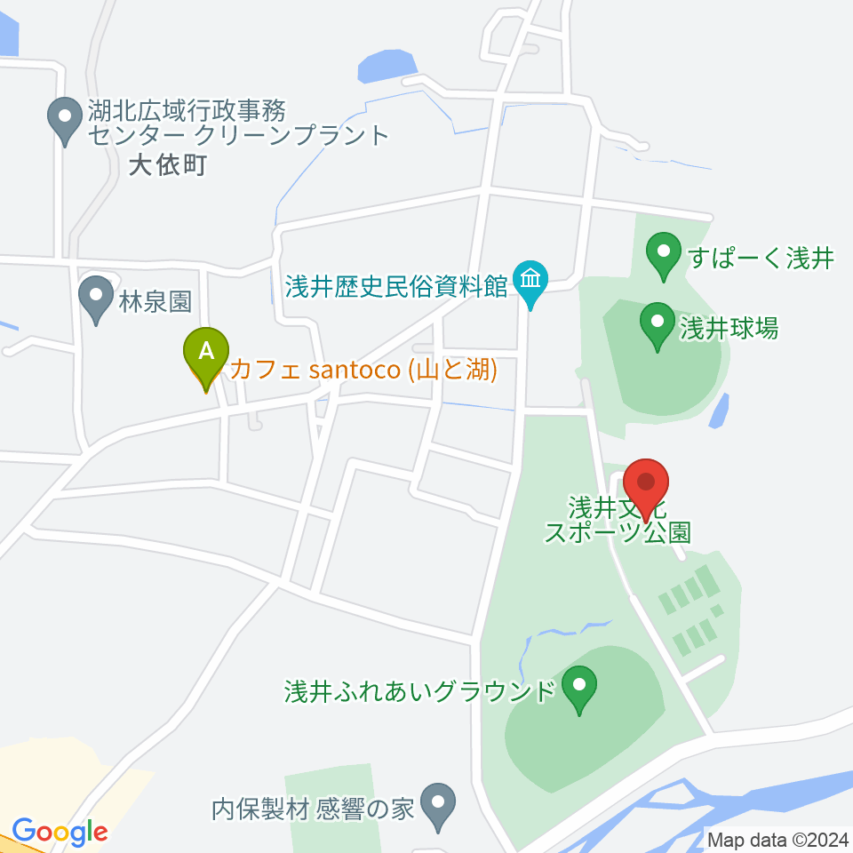 長浜市浅井B＆G海洋センター周辺のホテル一覧地図