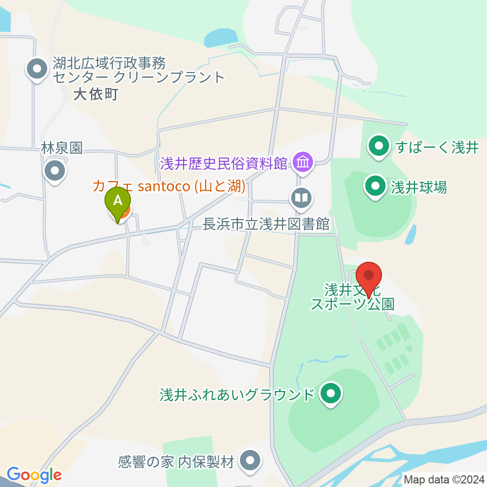 長浜市浅井B＆G海洋センター周辺のホテル一覧地図