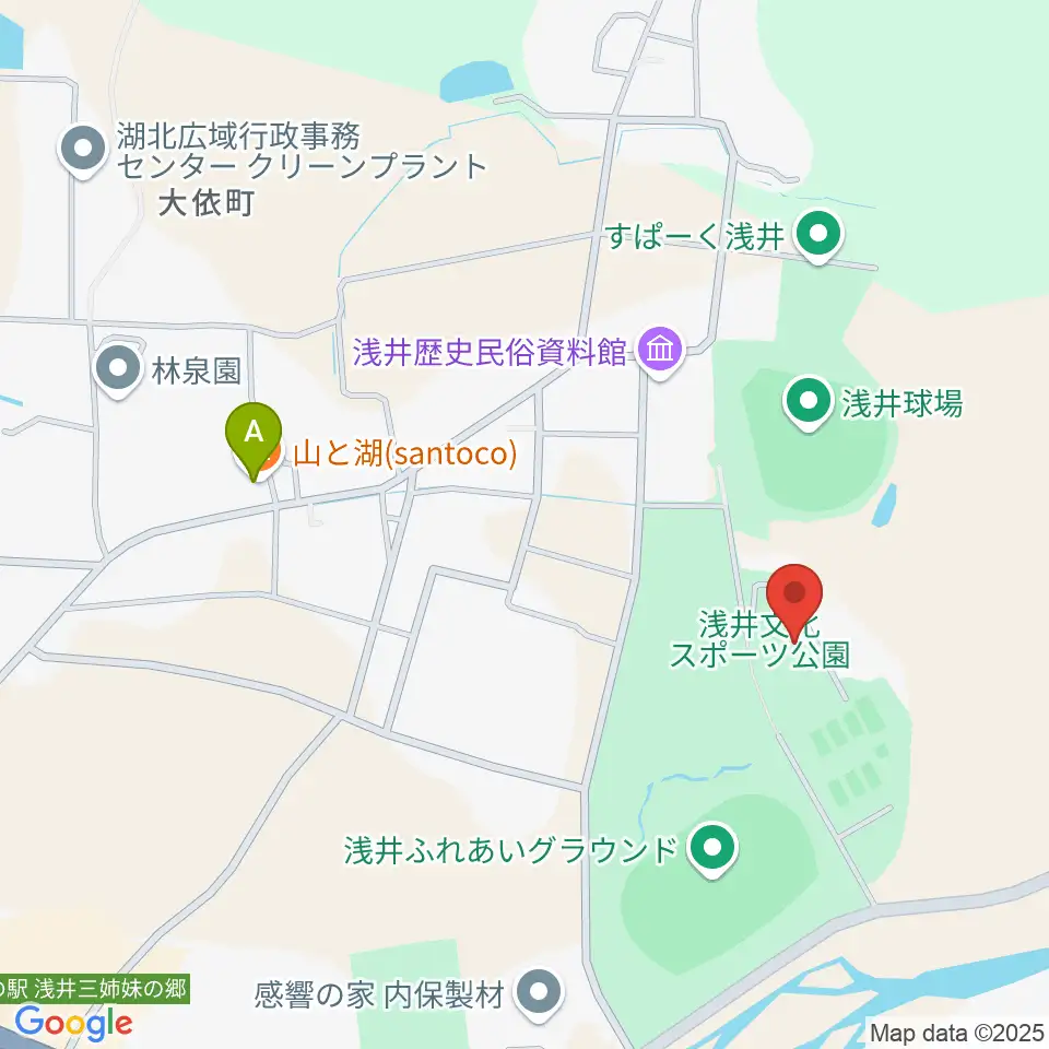 長浜市浅井B＆G海洋センター周辺のホテル一覧地図