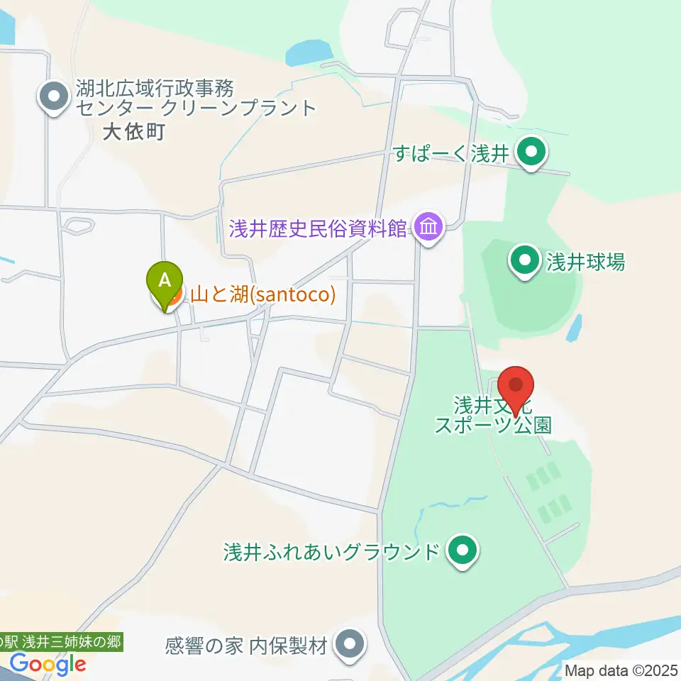 長浜市浅井B＆G海洋センター周辺のホテル一覧地図