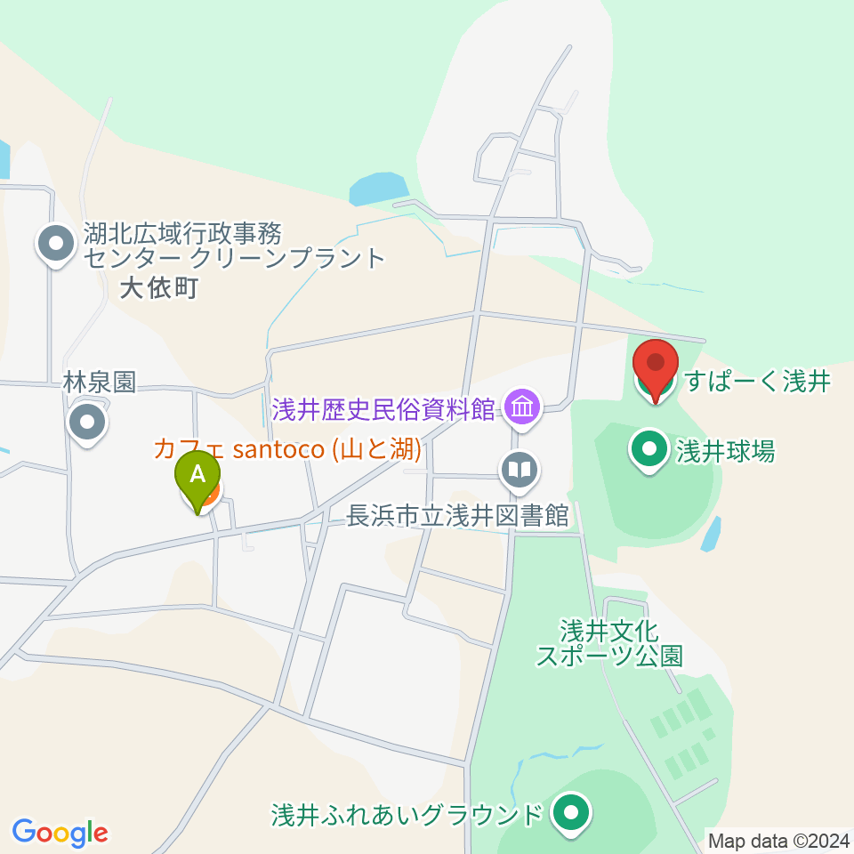 すぱーく浅井周辺のホテル一覧地図