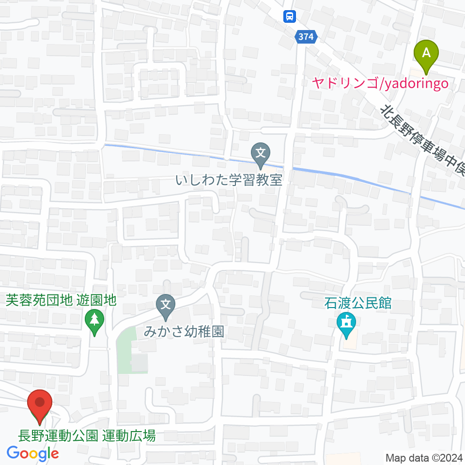 長野運動公園運動広場周辺のホテル一覧地図