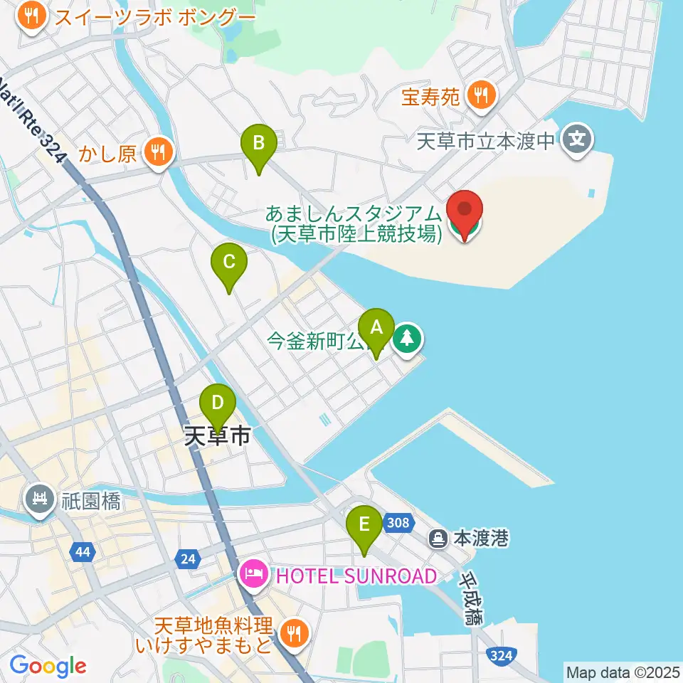 あましんスタジアム周辺のホテル一覧地図