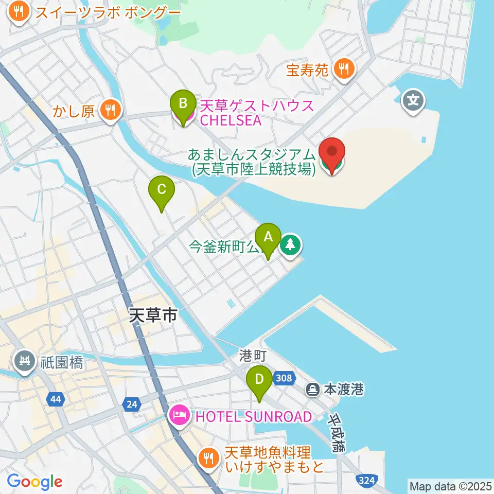 あましんスタジアム周辺のホテル一覧地図