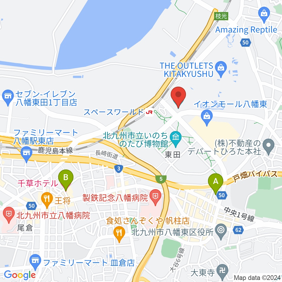 スペースLABO周辺のホテル一覧地図